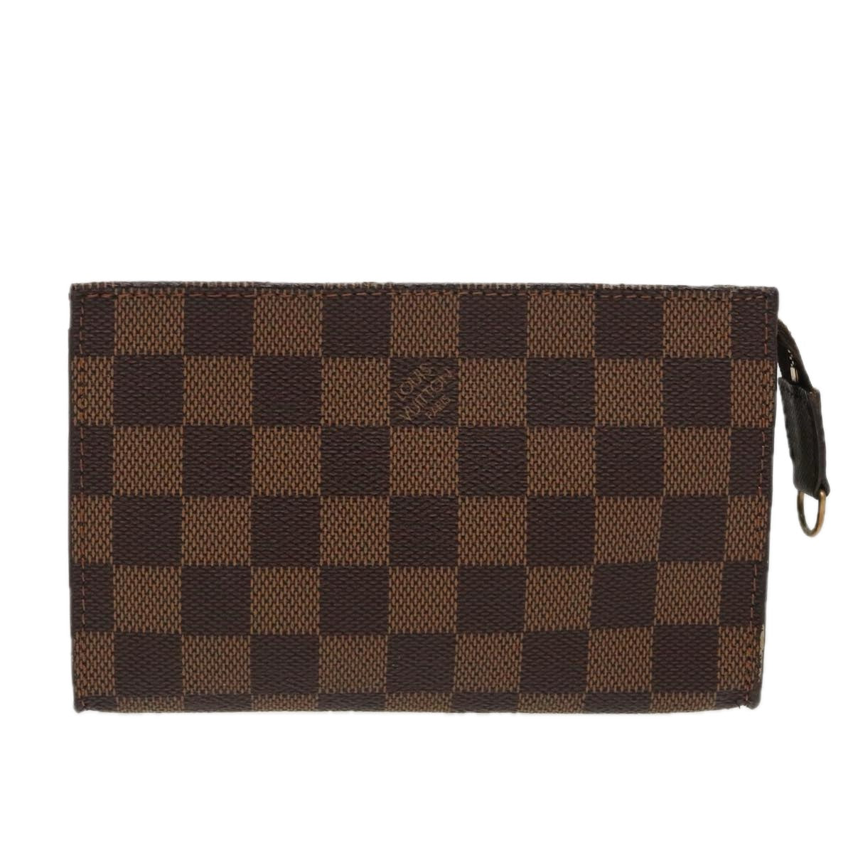 LOUIS VUITTON Damier Ebene Marais Pouch LV Auth 97183