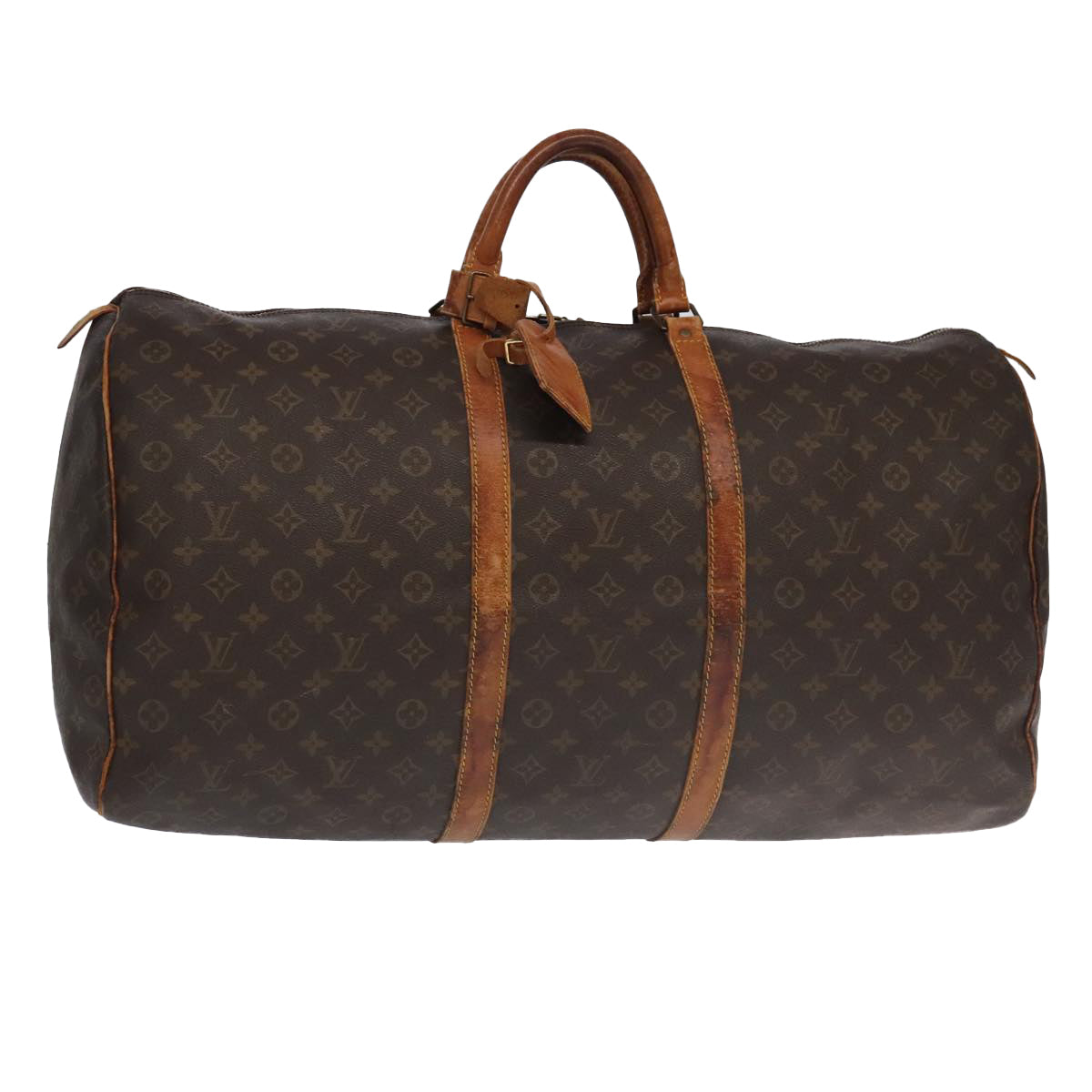 LOUIS VUITTON Monogram Keepall 60 Boston Bag M41422 LV Auth 97203