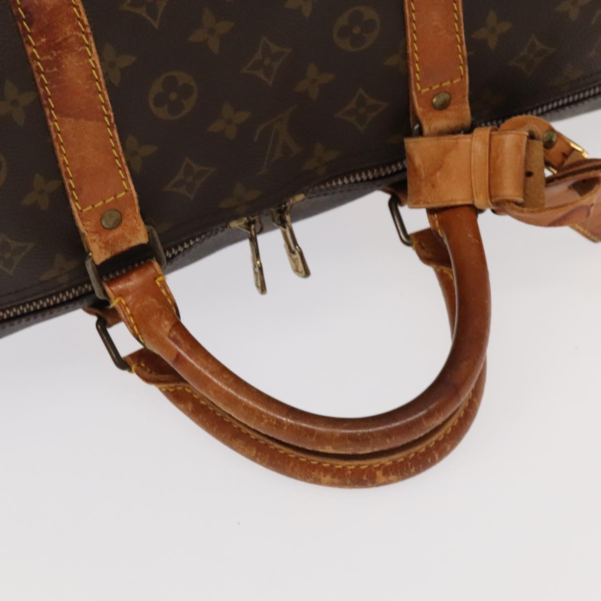 LOUIS VUITTON Monogram Keepall 60 Boston Bag M41422 LV Auth 97203