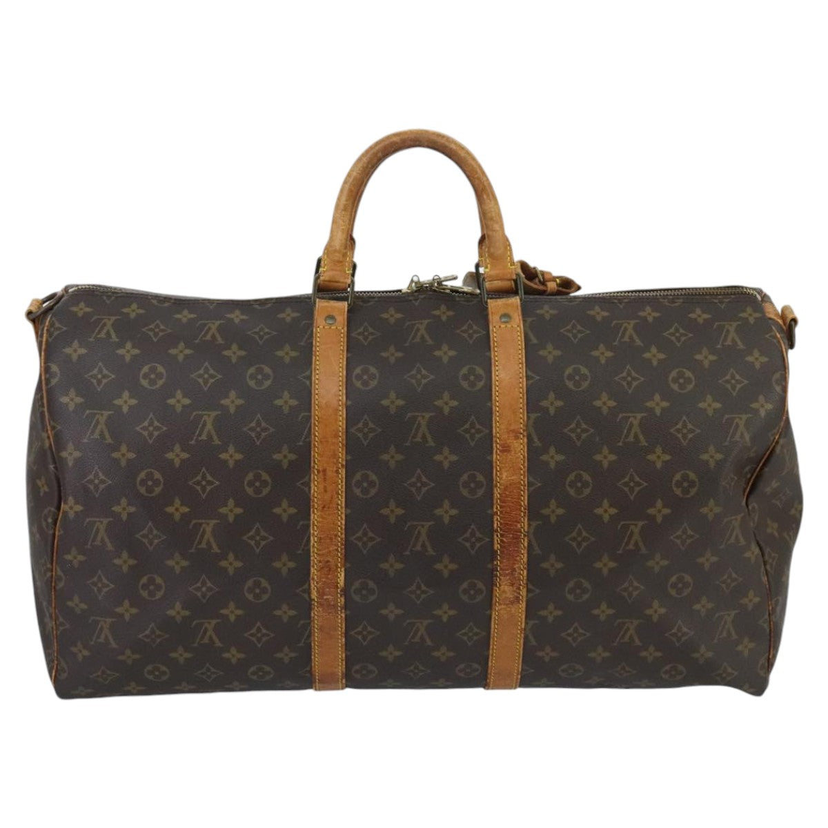 LOUIS VUITTON Monogram Keepall Bandouliere 55 Boston Bag M41414 LV Auth 97265