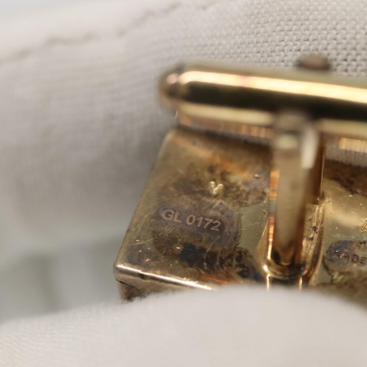 LOUIS VUITTON Damier Cuffs Buttons De Manchette Senior Tulle M65737 Auth 97339V