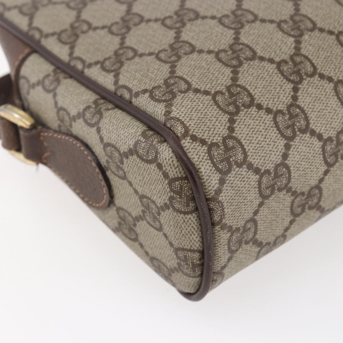 GUCCI GG Supreme Web Sherry Line Shoulder Bag PVC Beige Red Green Auth 97406