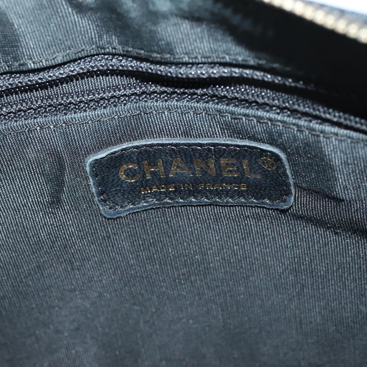 CHANEL Matelasse COCO Mark Chain Shoulder Bag Caviar Skin Black CC Auth 97733A