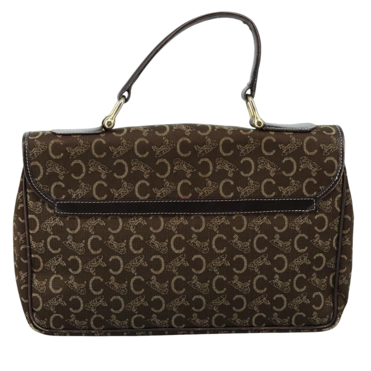 CELINE C Sulky Hand Bag Canvas Brown Auth 97779