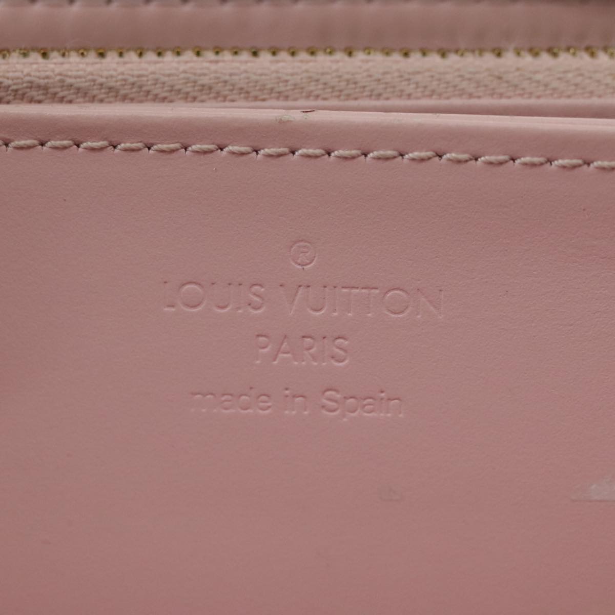 LOUIS VUITTON Monogram Vernis Zippy Wallet Rose Valerine M93522 LV Auth 97795