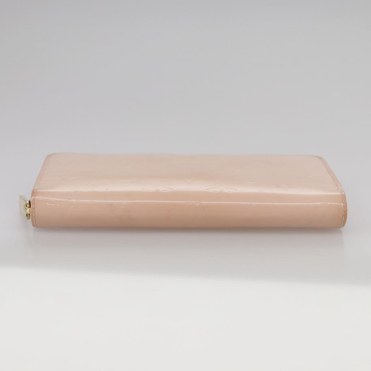 LOUIS VUITTON Monogram Vernis Zippy Wallet Rose Valerine M93522 LV Auth 97795