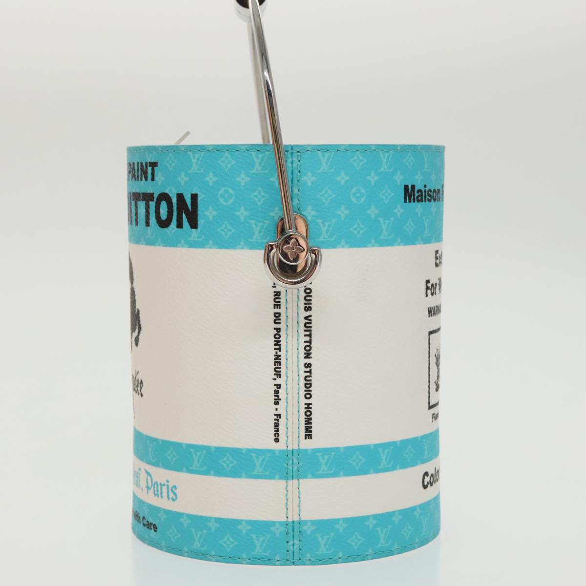 LOUIS VUITTON Monogram Painted Can Hand Bag PVC 2way Blue M81597 LV Auth 97849SM