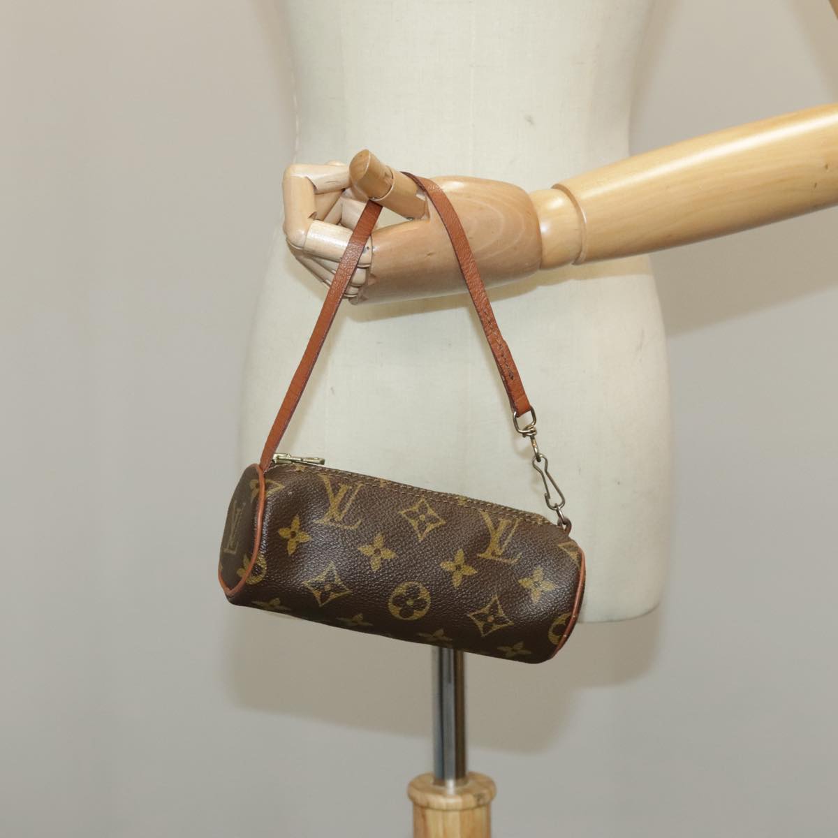 LOUIS VUITTON Monogram Papillon Pouch LV Auth 97892