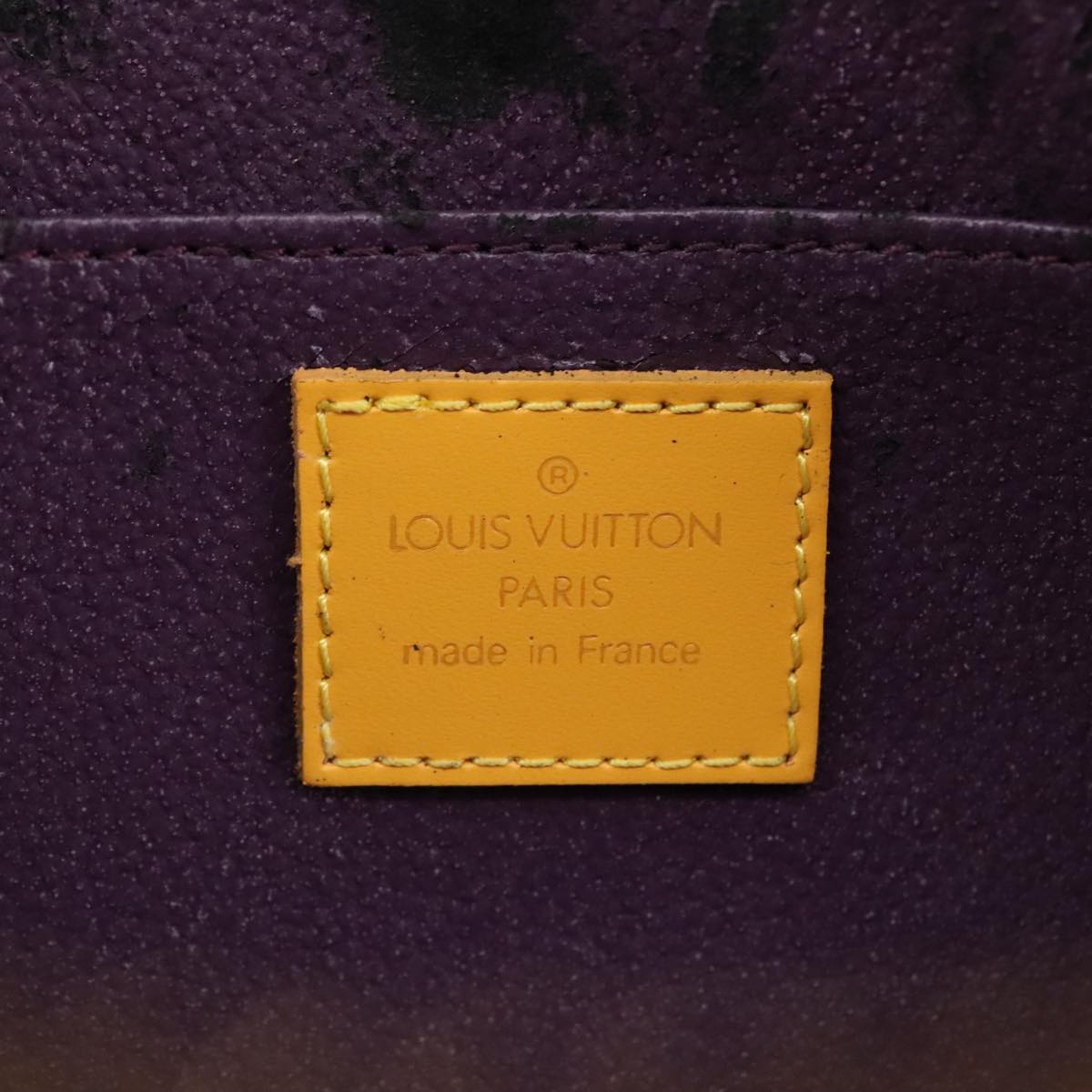 LOUIS VUITTON Epi Dauphine GM Pouch Yellow LV Auth 97922