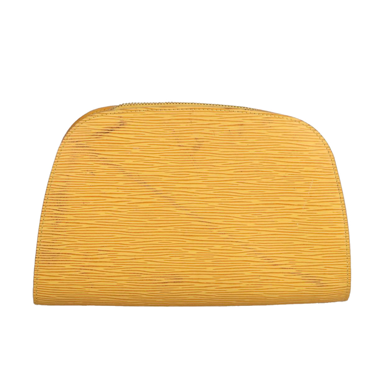 LOUIS VUITTON Epi Dauphine GM Pouch Yellow LV Auth 97922