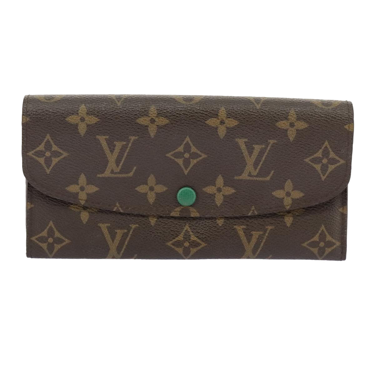 LOUIS VUITTON Monogram Portefeuille Emilie Long Wallet Green M60137 Auth 97933