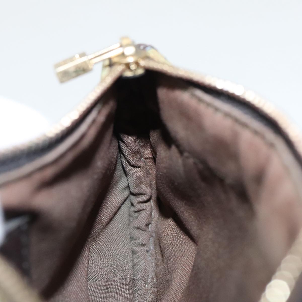 LOUIS VUITTON Monogram Mini Ansophie Pouch Pouch Khaki M92698 LV Auth 97941