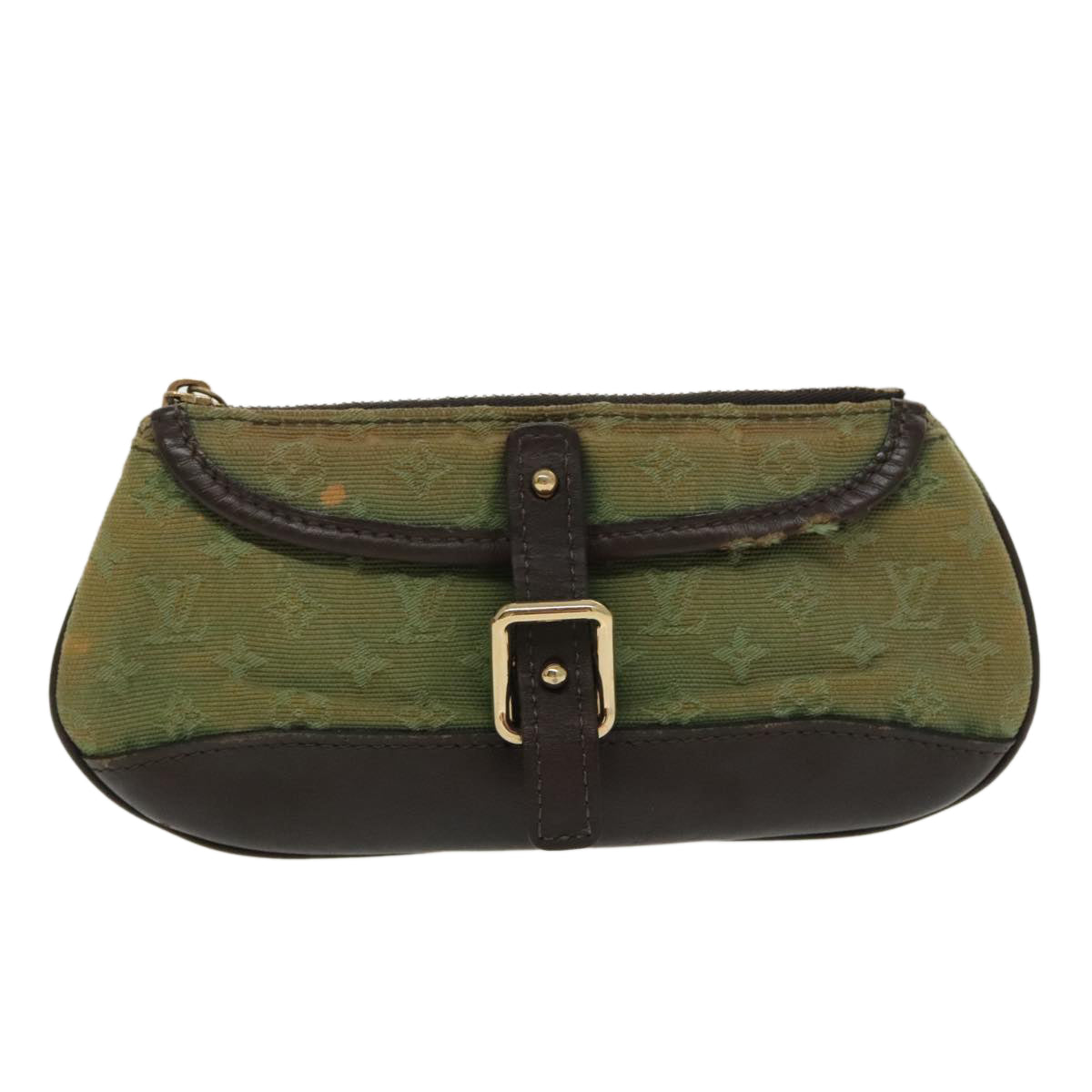 LOUIS VUITTON Monogram Mini Ansophie Pouch Pouch Khaki M92698 LV Auth 97941
