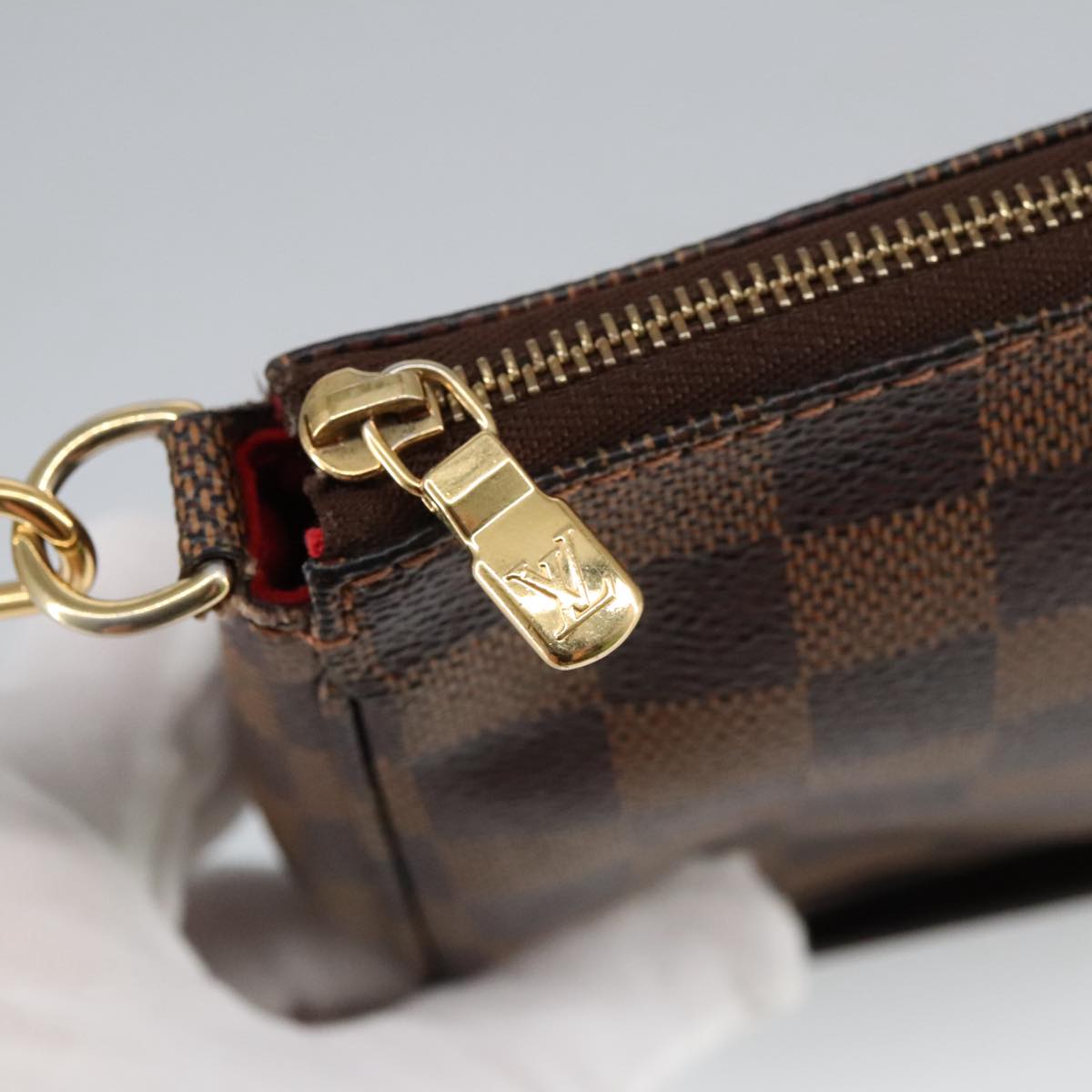 LOUIS VUITTON Damier Ebene Pochette Accessoires Pouch N41206 LV Auth 97966