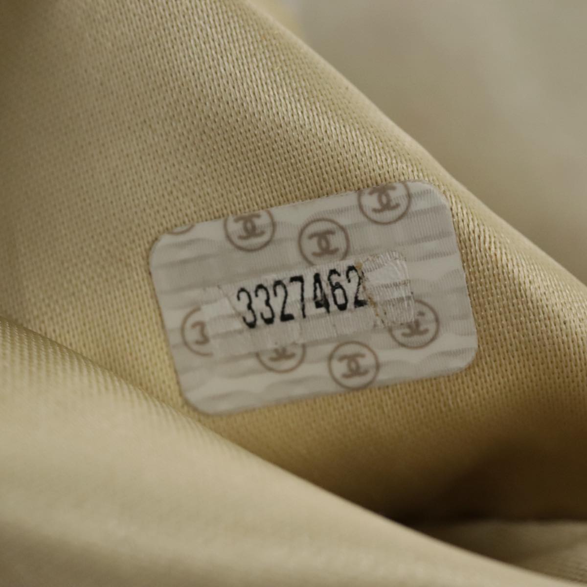 CHANEL Matelasse Big COCO Mark Chain Shoulder Bag Canvas Gray Gold CC Auth 97974