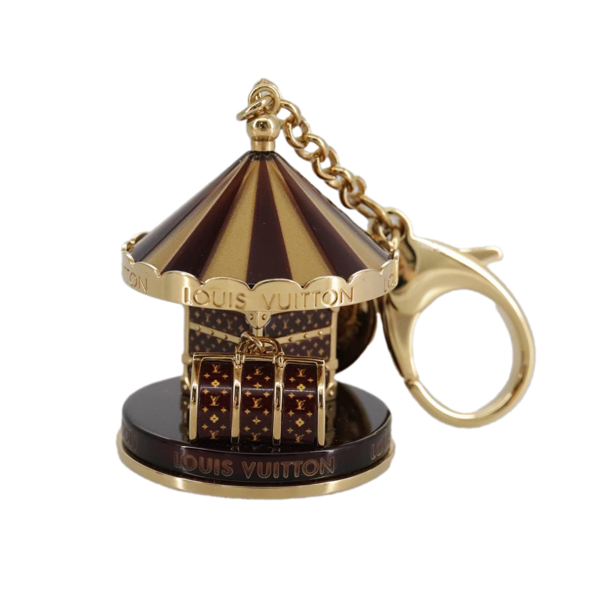 LOUIS VUITTON Bijoux Sac Carrousel Charm metal Gold M66782 LV Auth 97979SA