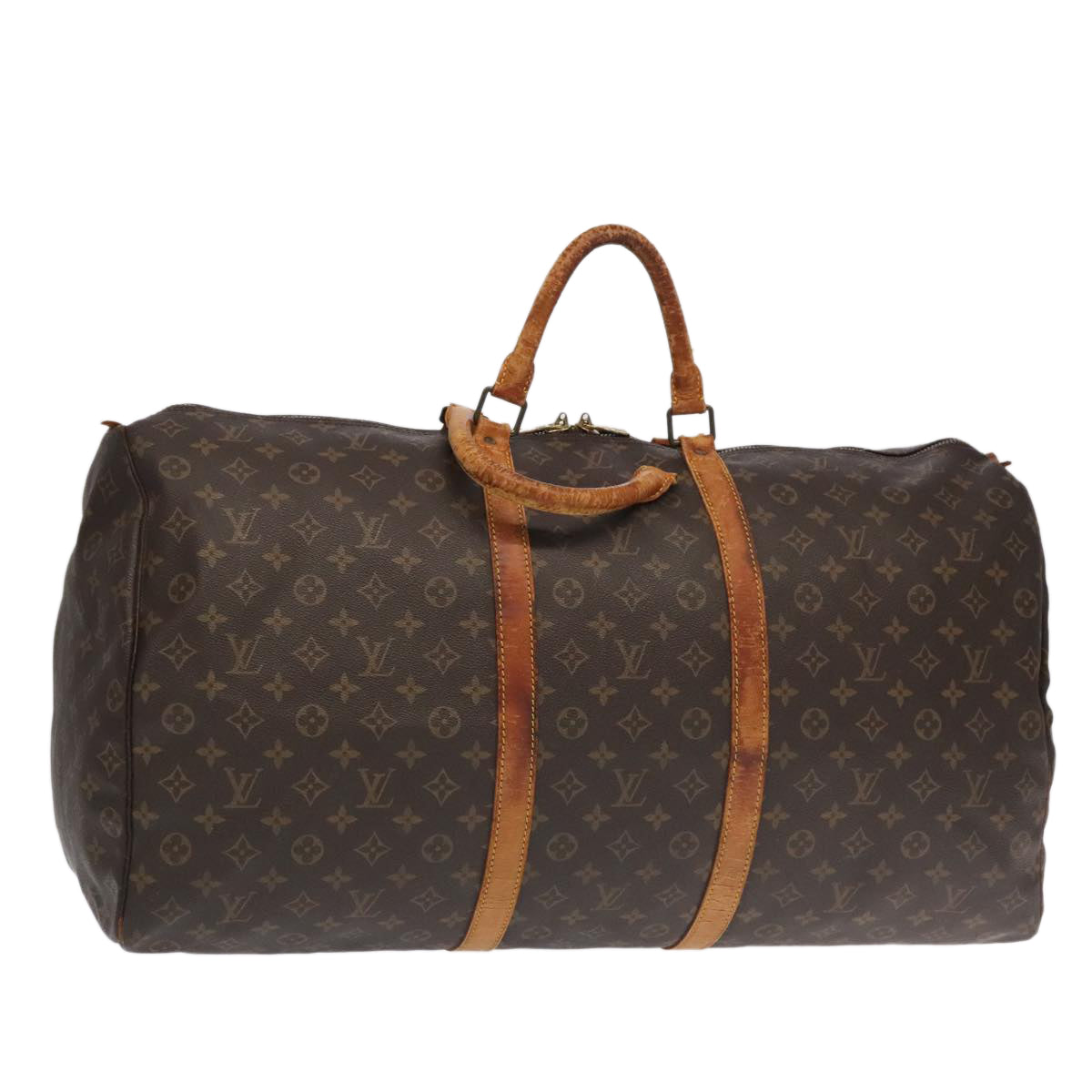 LOUIS VUITTON Monogram Keepall 60 Boston Bag M41422 LV Auth 98008