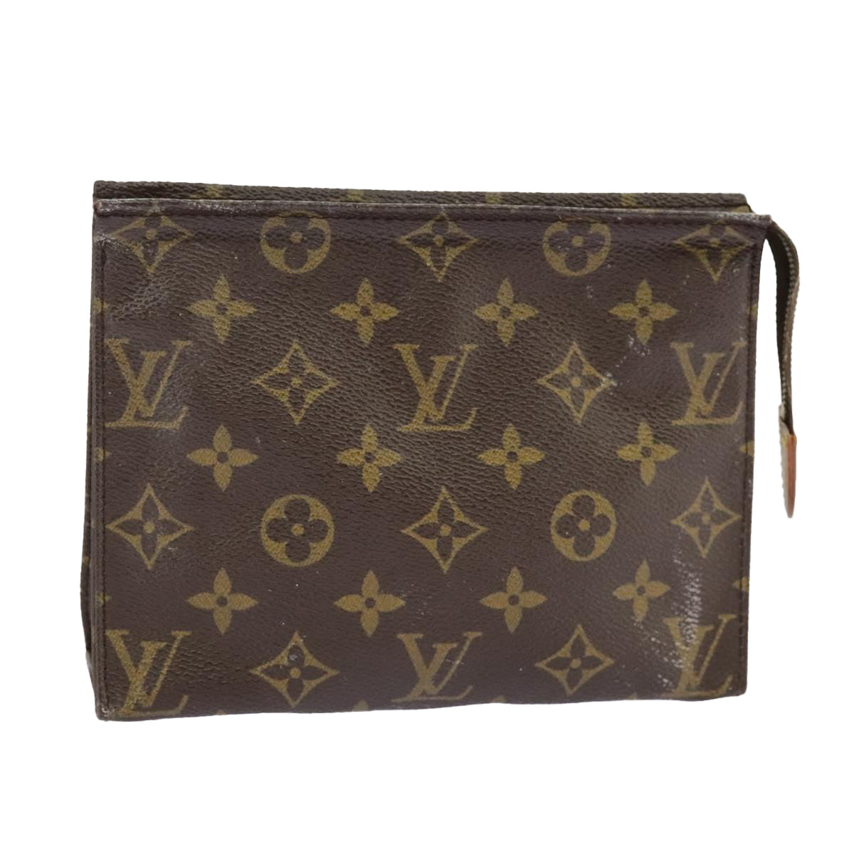 LOUIS VUITTON Monogram Poche Toilette 19 Pouch M47544 LV Auth 98022