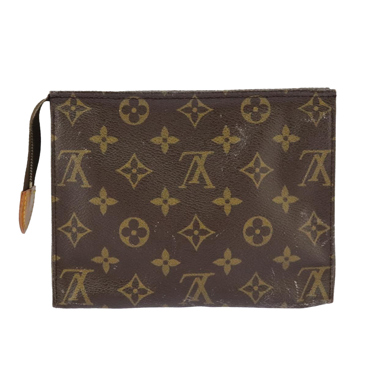 LOUIS VUITTON Monogram Poche Toilette 19 Pouch M47544 LV Auth 98022