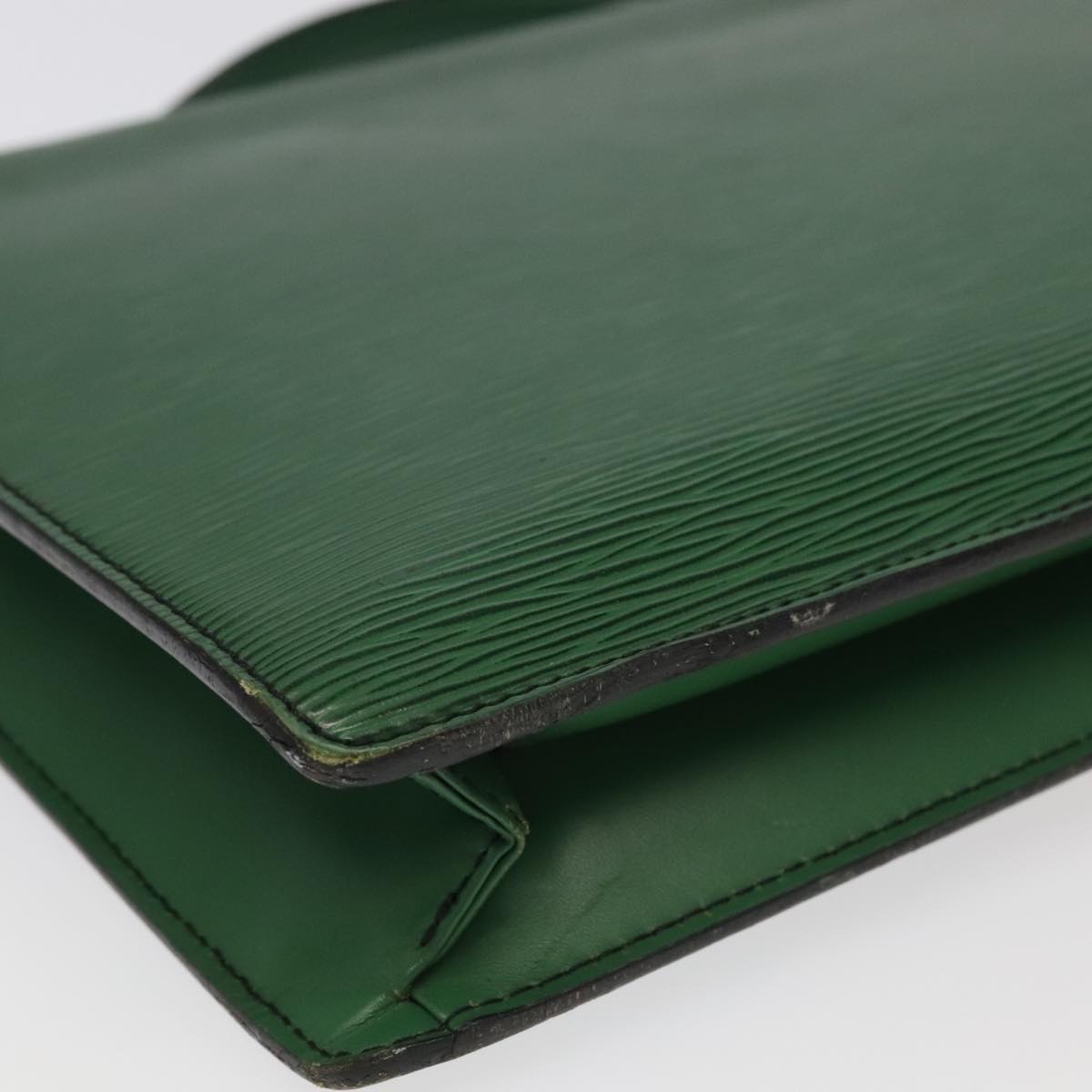 LOUIS VUITTON Epi Porte Documents Bandouliere Briefcase Green M54464 Auth 98045