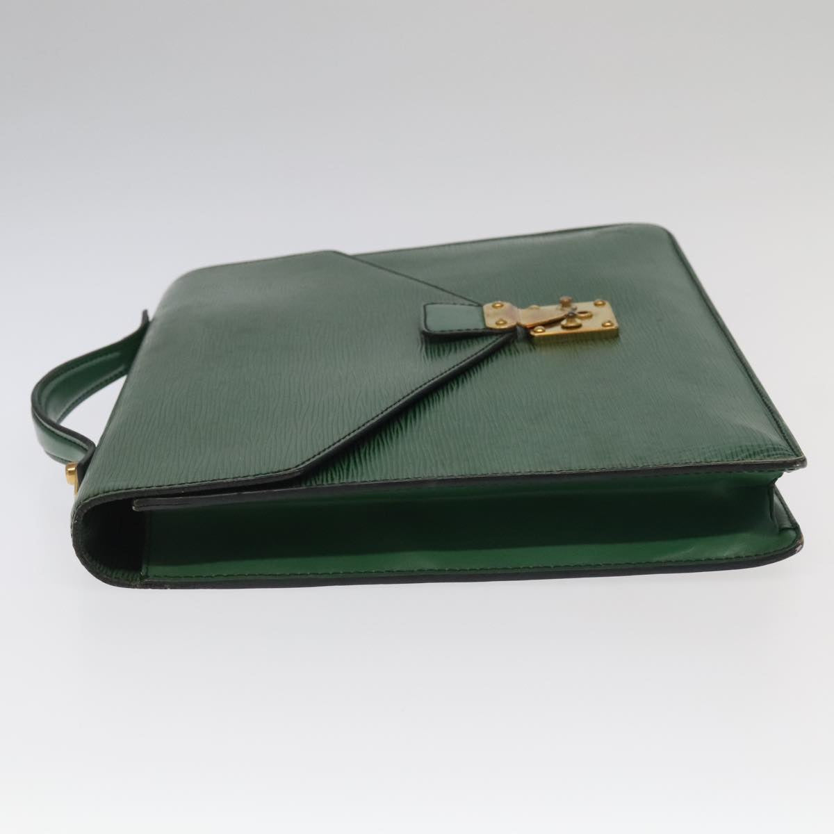 LOUIS VUITTON Epi Porte Documents Bandouliere Briefcase Green M54464 Auth 98045