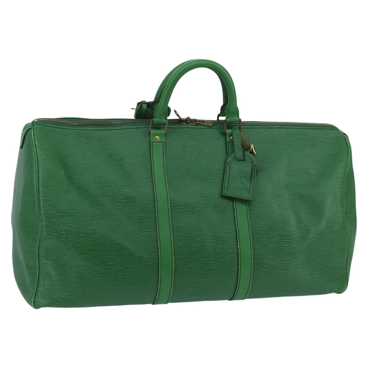 LOUIS VUITTON Epi Keepall 55 Boston Bag Green M42954 LV Auth 98046