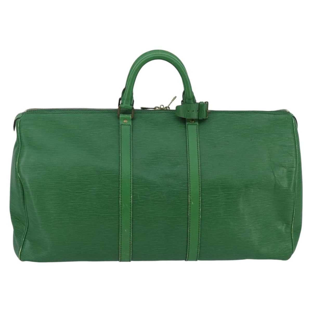 LOUIS VUITTON Epi Keepall 55 Boston Bag Green M42954 LV Auth 98046