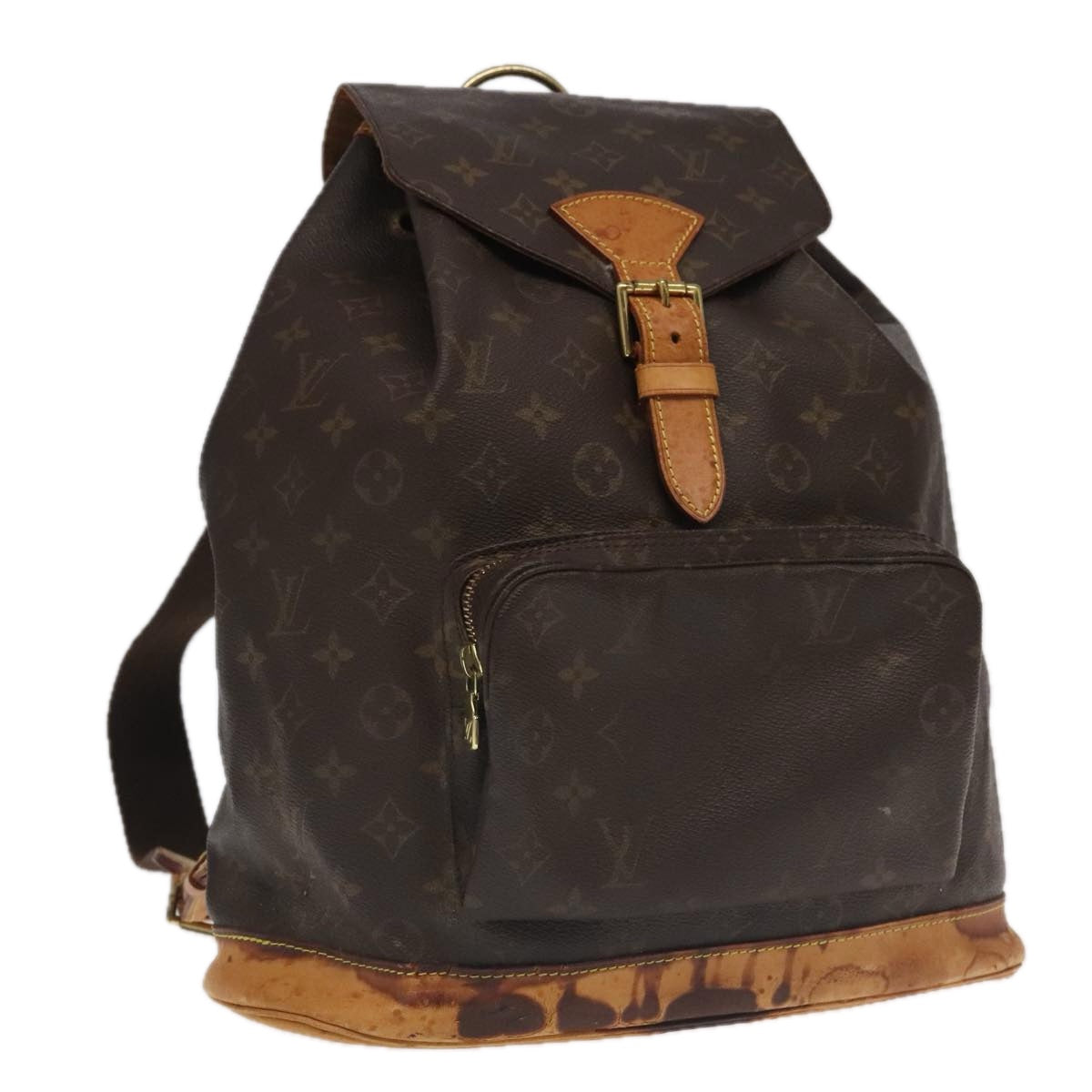 LOUIS VUITTON Monogram Montsouris GM Backpack M51135 LV Auth 98051