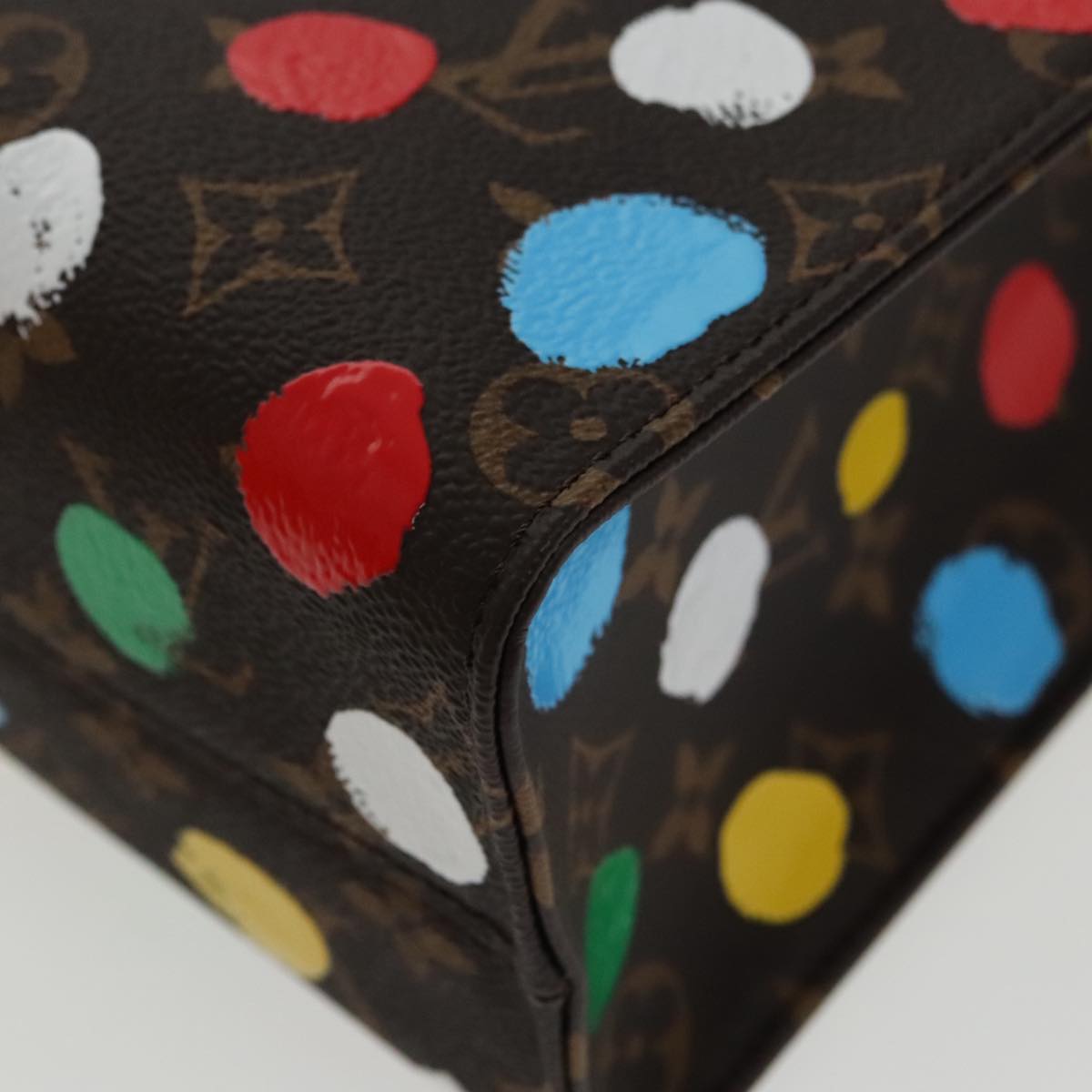 LOUIS VUITTON Monogram Yayoi Kusama On The Go PM Hand Bag M46380 LV Auth 98061SM