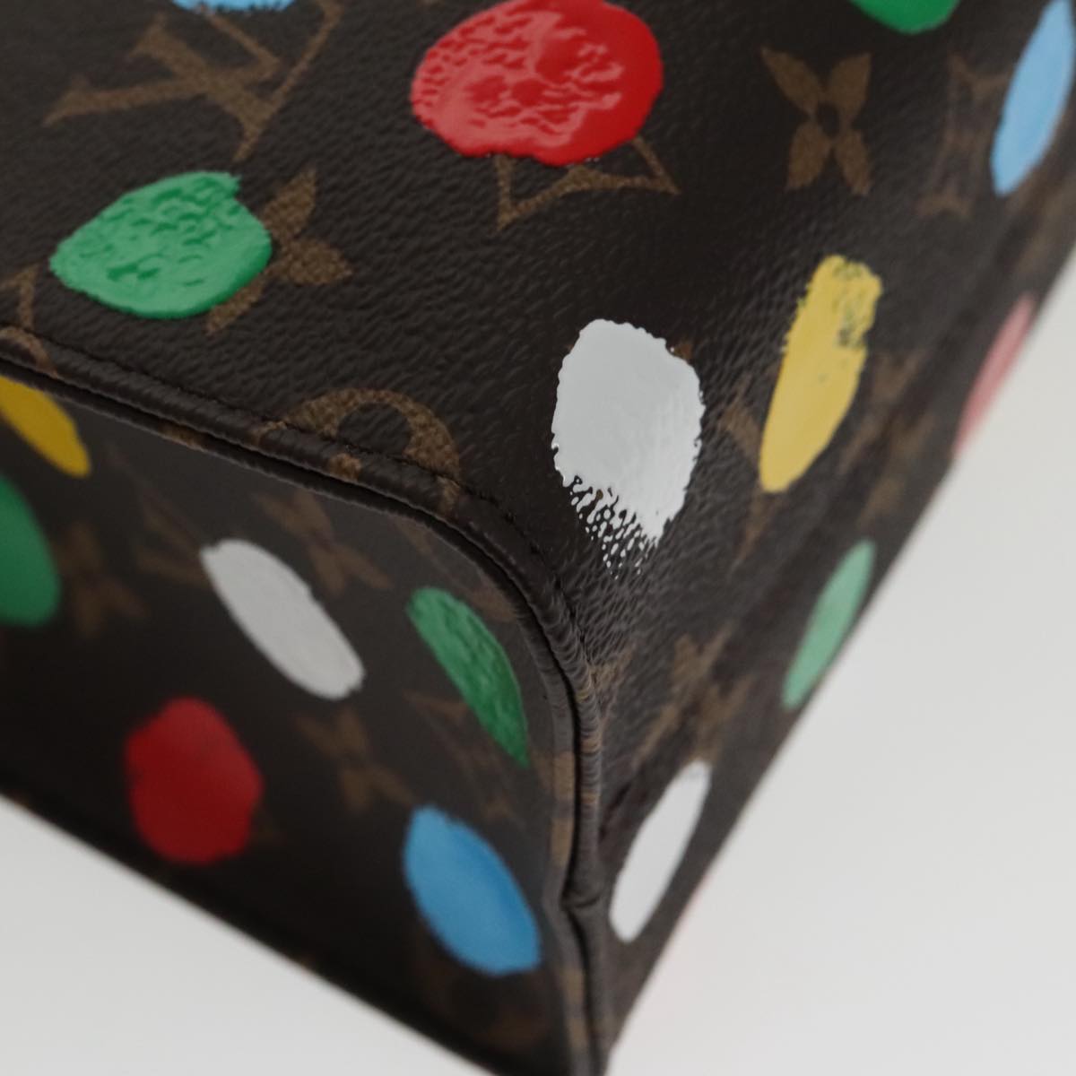 LOUIS VUITTON Monogram Yayoi Kusama On The Go PM Hand Bag M46380 LV Auth 98061SM