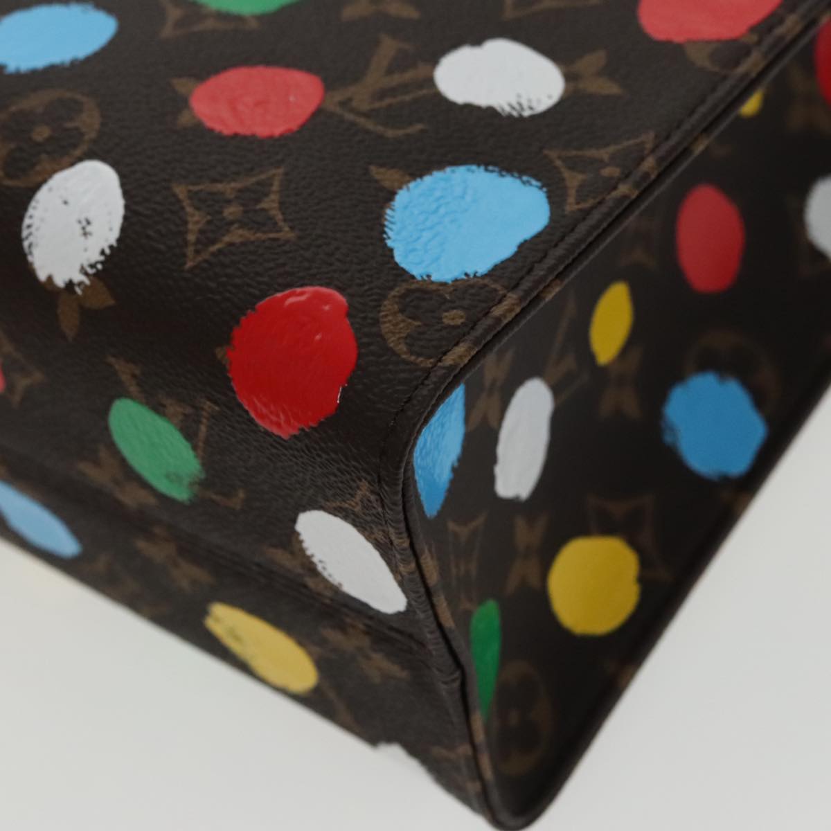 LOUIS VUITTON Monogram Yayoi Kusama On The Go PM Hand Bag M46380 LV Auth 98061SM