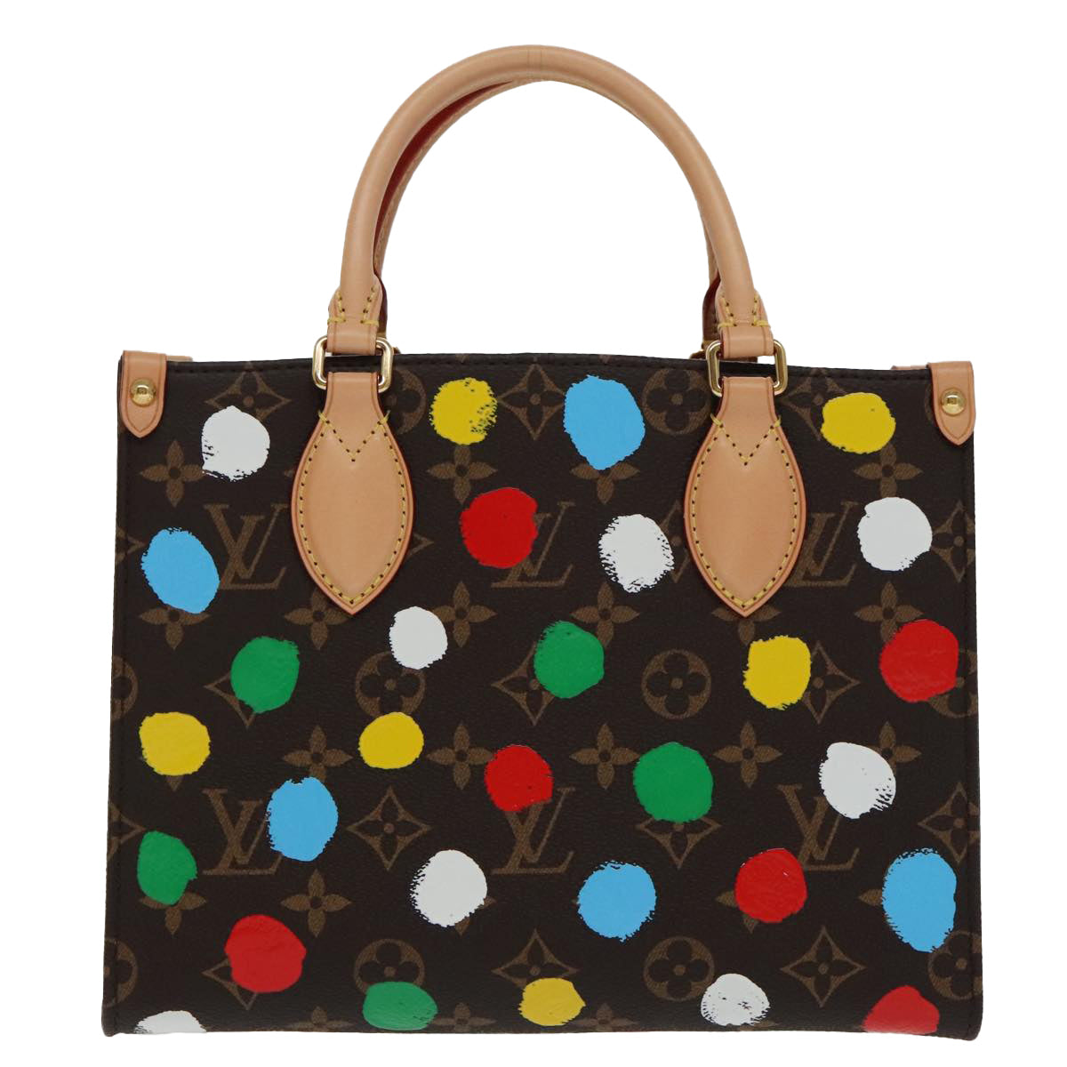 LOUIS VUITTON Monogram Yayoi Kusama On The Go PM Hand Bag M46380 LV Auth 98061SM