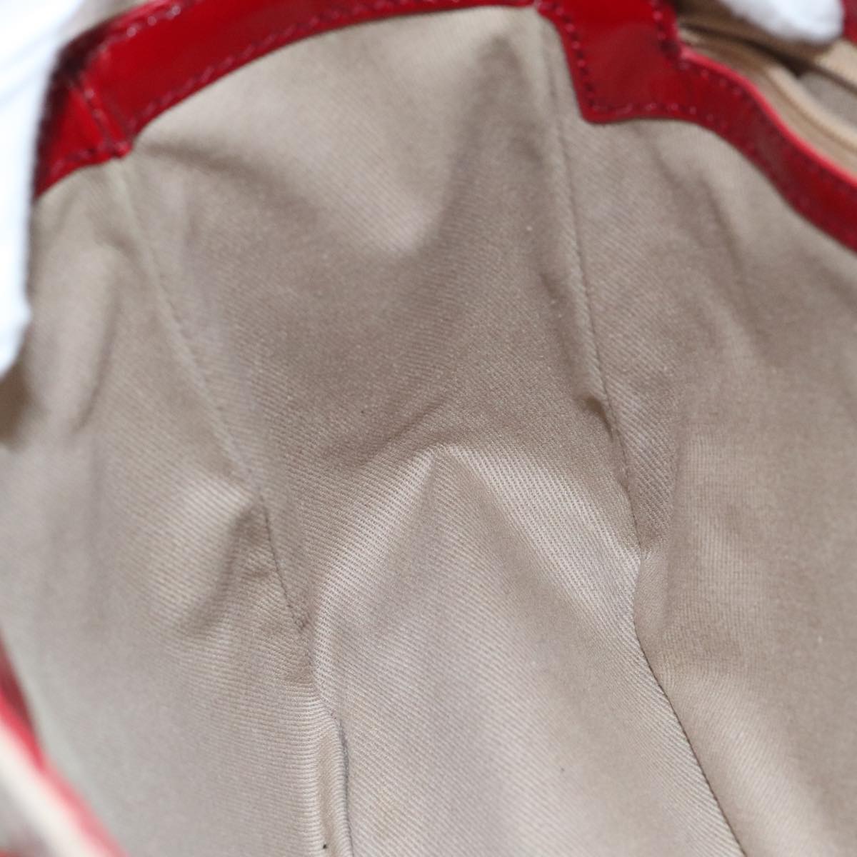 CELINE Macadam Canvas Hand Bag Beige Gold Auth 98068V