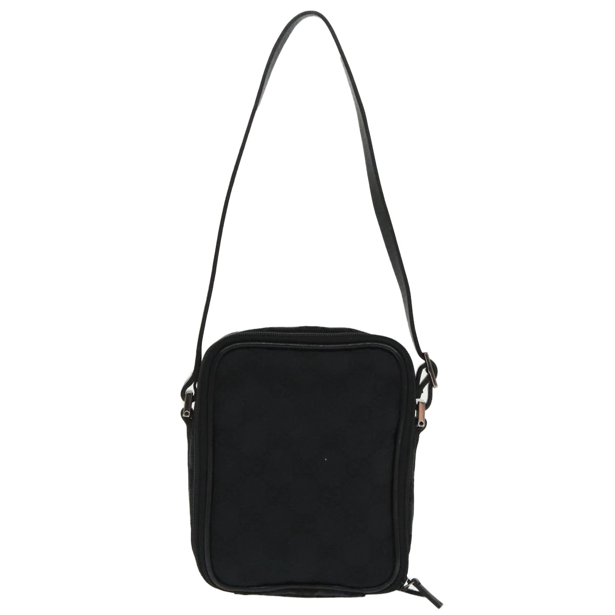 GUCCI GG Canvas Accessory Pouch Black Silver 039 1156 Auth 98077