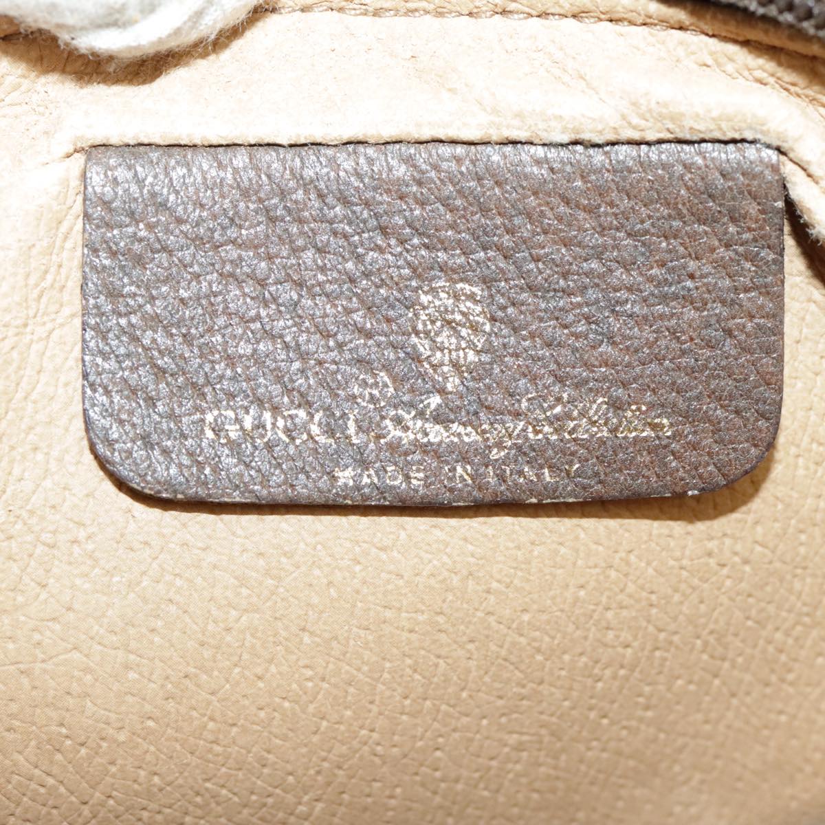 GUCCI GG Supreme Web Sherry Line Shoulder Bag PVC Beige 116 02 089 Auth 98084