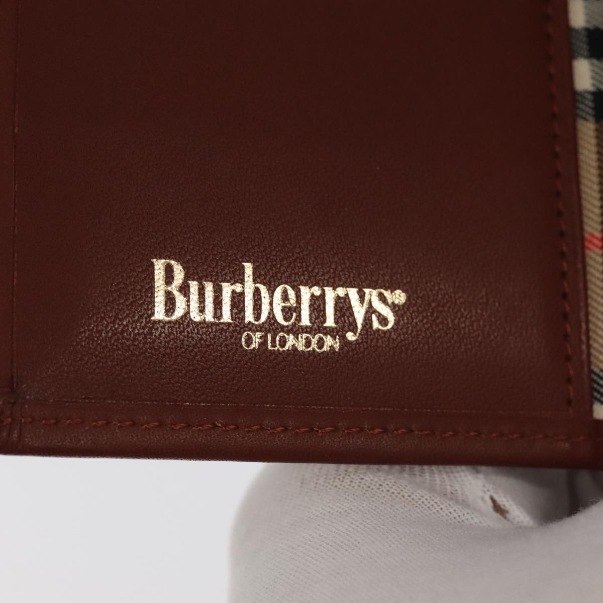 Burberrys Day Planner Cover Leather Wine Red Auth 98158