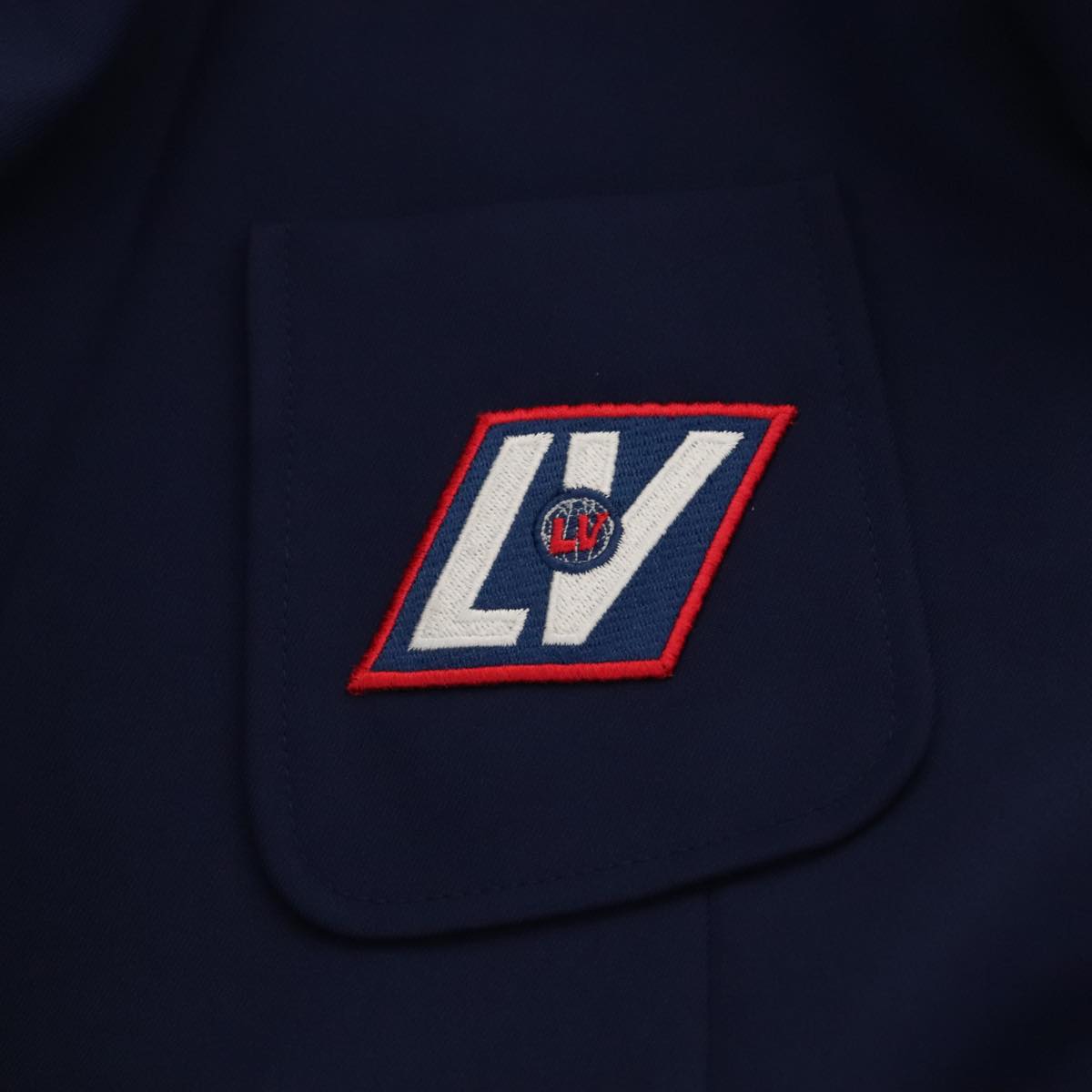 LOUIS VUITTON Blazer With Patch Jacket Polyester 38 Navy 1A63TC LV Auth 98177SM