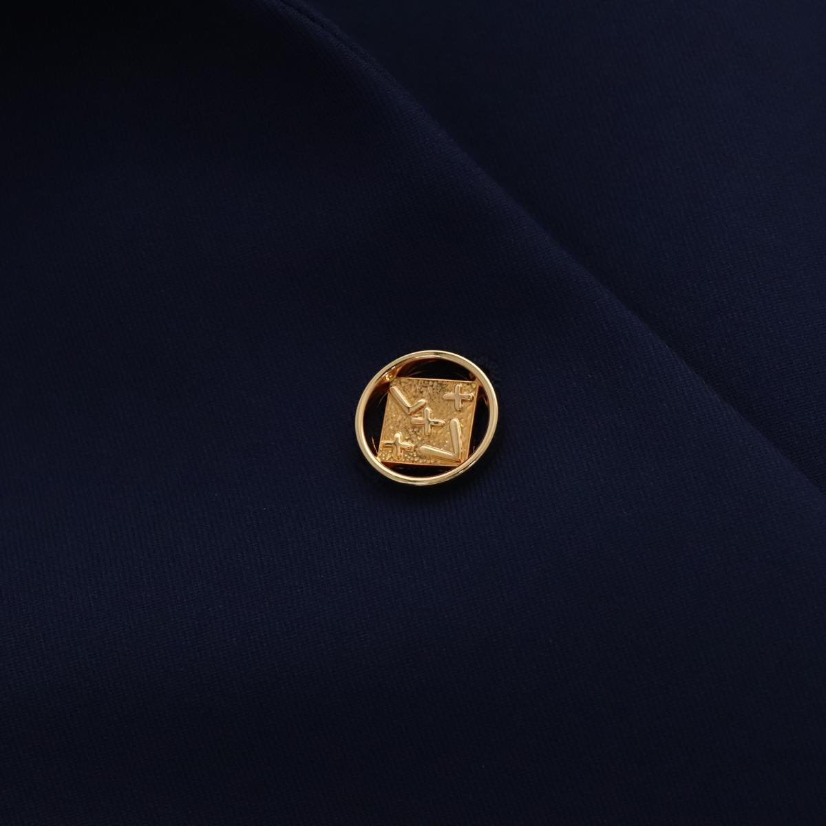 LOUIS VUITTON Blazer With Patch Jacket Polyester 38 Navy 1A63TC LV Auth 98177SM