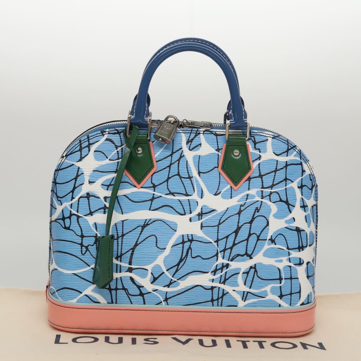 LOUIS VUITTON Epi Alma PM Hand Bag 2way Blue M41571 LV Auth 98199SAV