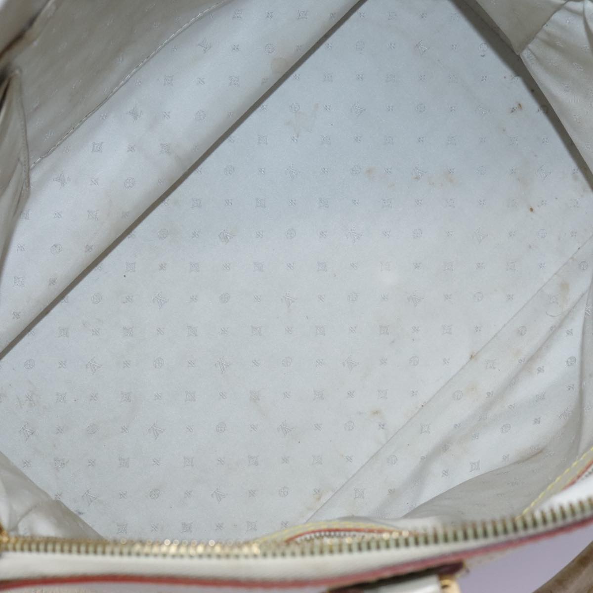 LOUIS VUITTON Suhari Lockit Hand Bag Leather White M91874 LV Auth 98231