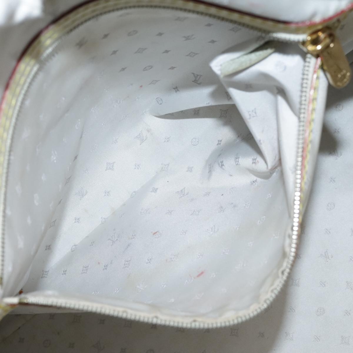 LOUIS VUITTON Suhari Lockit Hand Bag Leather White M91874 LV Auth 98231
