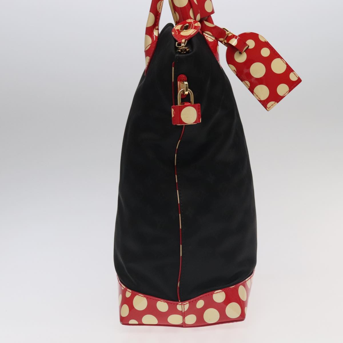 LOUIS VUITTON Vernis Dot Infinity Lockit MM Hand Bag M40681 LV Auth 98310V