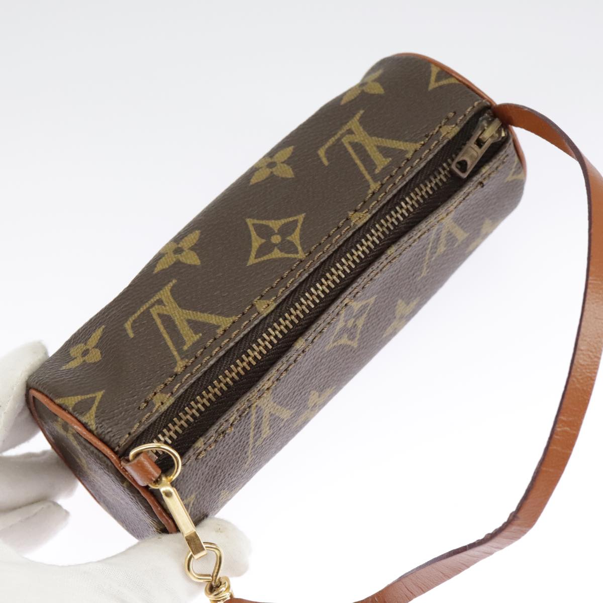 LOUIS VUITTON Monogram Papillon Pouch LV Auth 98394