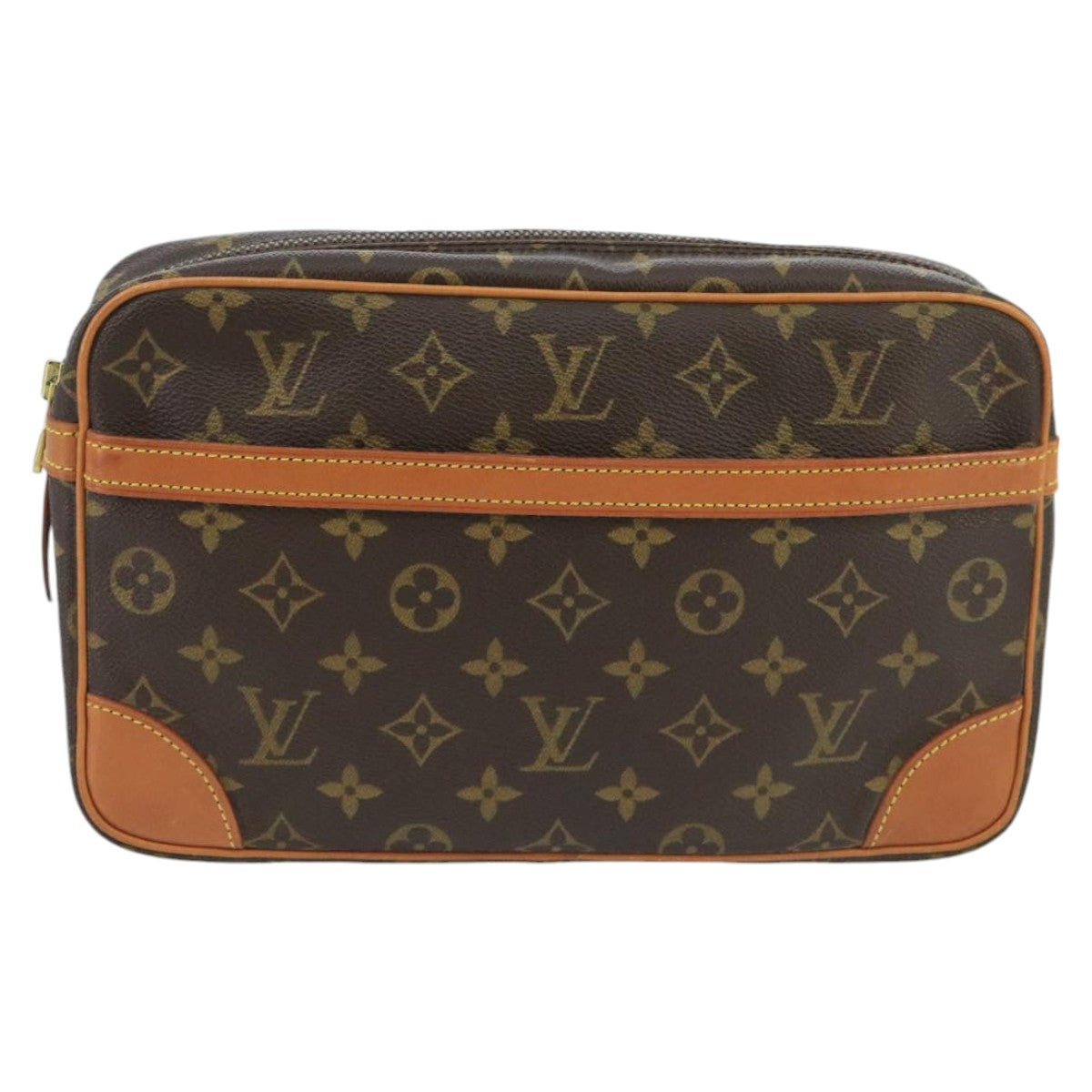 LOUIS VUITTON Monogram Compiegne 28 Clutch Bag M51845 LV Auth 98511