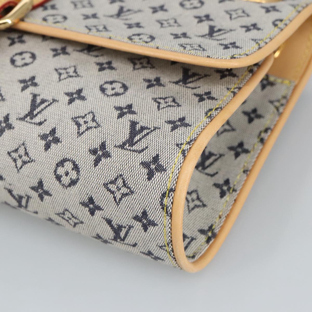 LOUIS VUITTON Monogram Mini Camille Chain Shoulder Bag Blue M92002 Auth 98527SAV