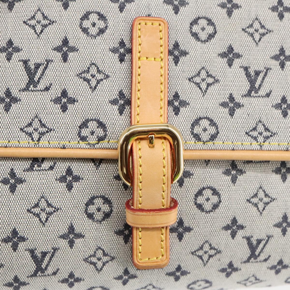 LOUIS VUITTON Monogram Mini Camille Chain Shoulder Bag Blue M92002 Auth 98527SAV