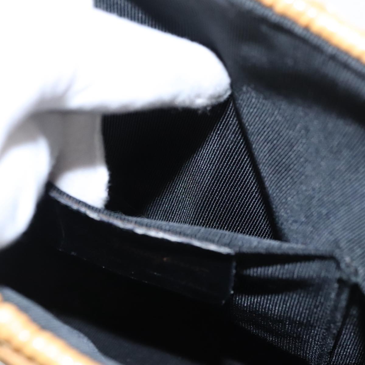 Salvatore Ferragamo Gancini Hand Bag Wicker Beige Gold Auth 98528AM