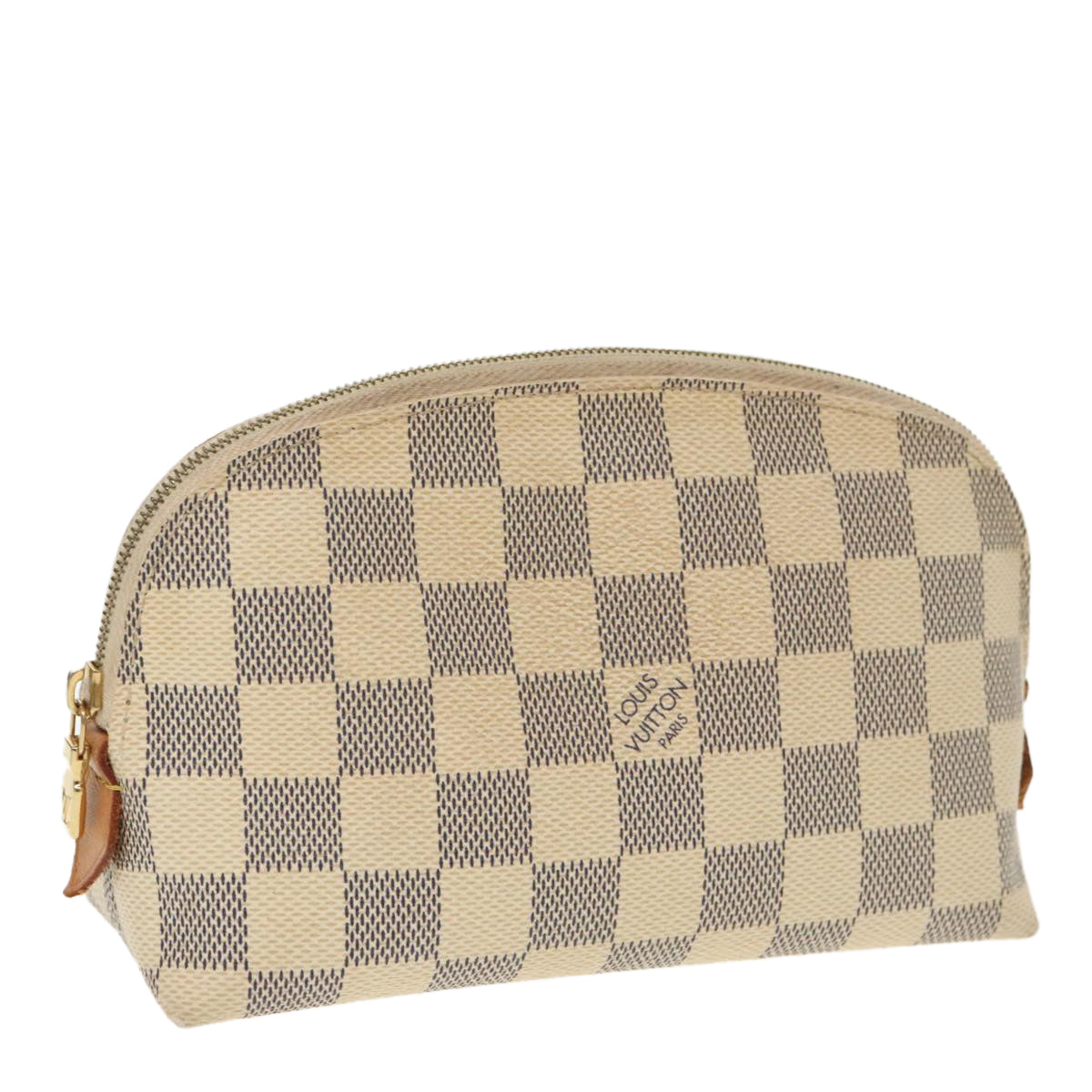 LOUIS VUITTON Damier Azur Pochette Cosmetic PM Pouch N60024 LV Auth 98561