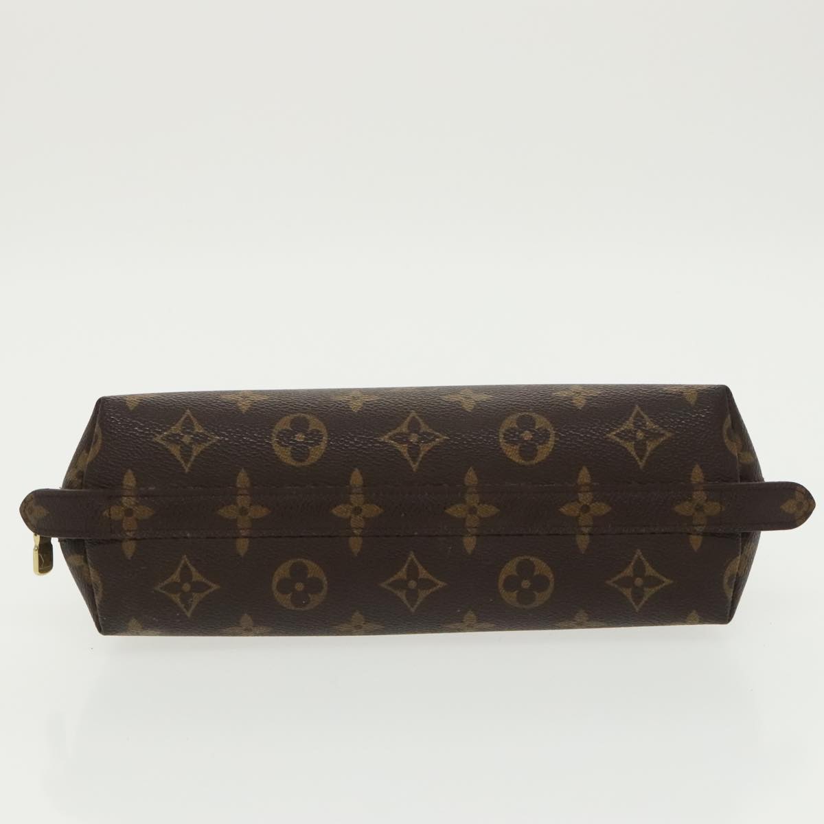 LOUIS VUITTON Monogram Trousse Demi Ronde Cosmetic Pouch M47520 LV Auth 98575