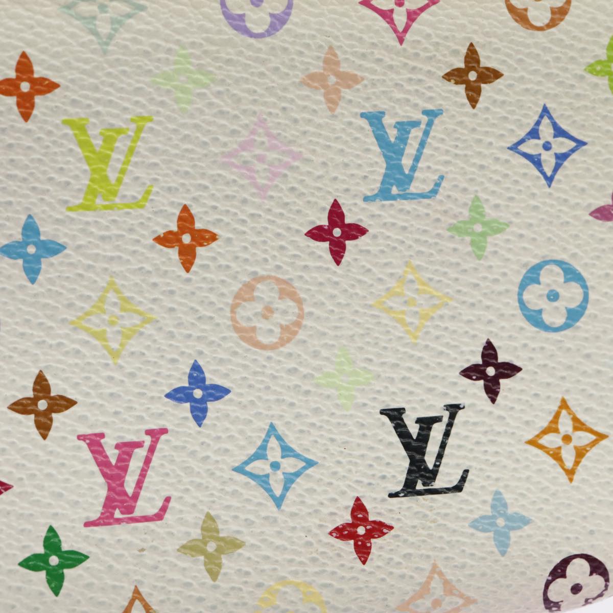 LOUIS VUITTON Monogram Multicolor Pochette MM Pouch White M60028 LV Auth 98588